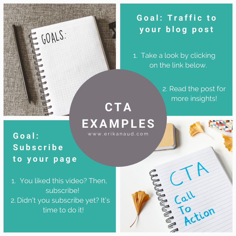 Tips to post on social media: CTA examples